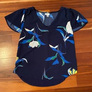 XS Blue Floral Blouse